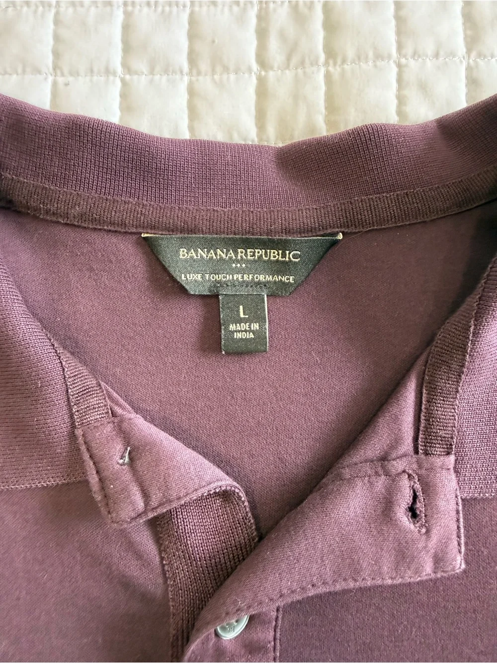 Banana Republic Men's Plum Polo Shirt